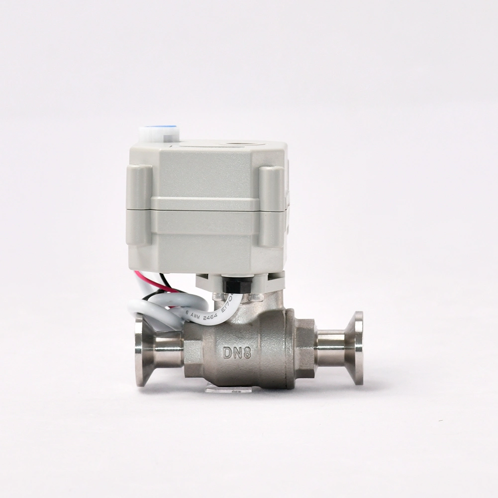 1/4&prime; &prime; Clamp Connection SS304 AC110-230V Manual Override Valve