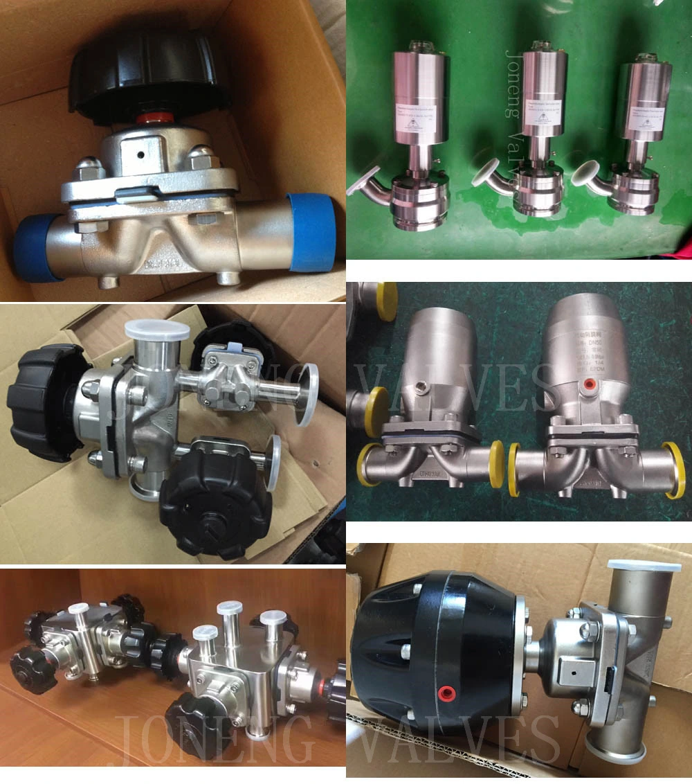 Stainless Steel Compatible Sanitary Grade Pneumatic Membrane Valve with Signal Feedback
