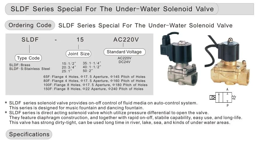 Vdf Series Water Solenoid Valve Music Fountain Control Valve
