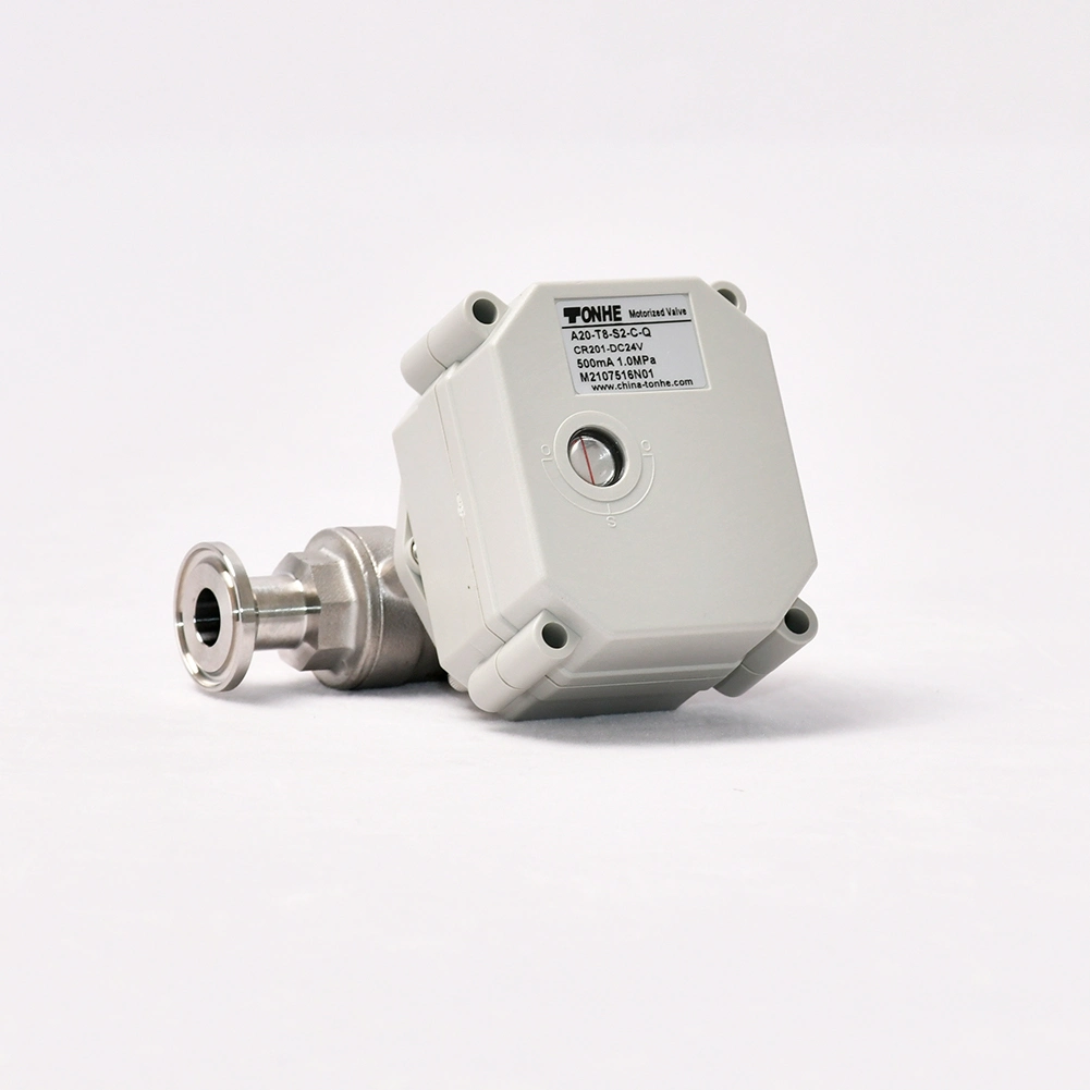 Tonhe Clamp Connection 1/4 Inch AC110-230V SS304 Motorized Valve