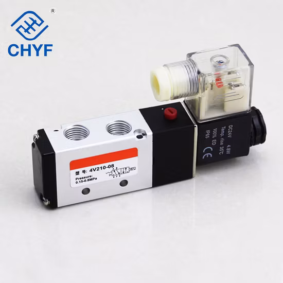 Airtac Type Passenger Solenoid Valve 4V210-08V 4V310-10 Solenoid Electric Valve Pneumatic Control Valve 220V Gas Valve 24V