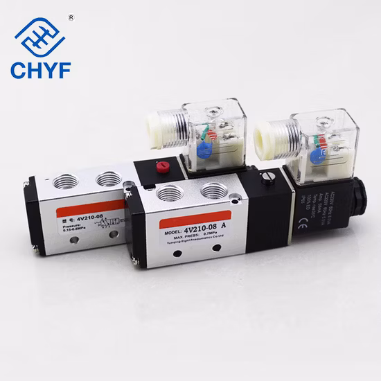 Airtac Type Passenger Solenoid Valve 4V210-08V 4V310-10 Solenoid Electric Valve Pneumatic Control Valve 220V Gas Valve 24V
