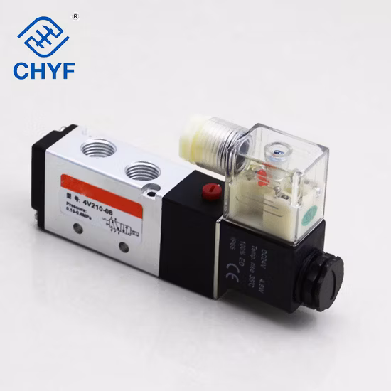 Airtac Type Passenger Solenoid Valve 4V210-08V 4V310-10 Solenoid Electric Valve Pneumatic Control Valve 220V Gas Valve 24V